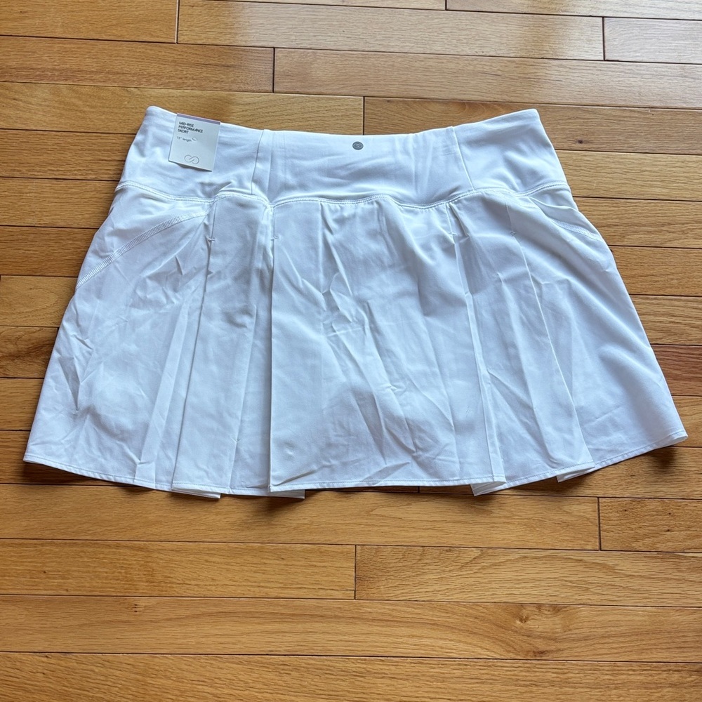 Athletic White Tennis Skirt - CALIA